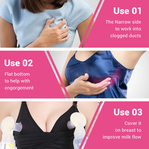 Suministro de fábrica Hot Sexy Breast Nipple Masaje Silicona Suave Vibración múltiple Masajeador de lactancia portátil - Product Image 6