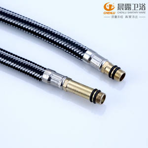 Manguera trenzada Morning Dew de 1/2 pulgada con alambre de acero flexible para grifo de fregadero de cocina, agua fría y caliente - Product Image 2