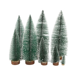 Custom <b>Mini</b> 7 Sizes Artificial Bottle Brush Christmas Trees for <b>Table</b> Decor and Promotional Gifts - Product Image 2