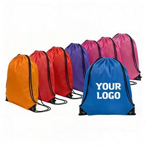 Bolsa con Cordón de Poliéster para Gimnasio, Deportes al Aire Libre, Camping, Diseño Multicolor de Neopreno con Logotipo para Niños, Hombres y Mujeres - Product Image 1