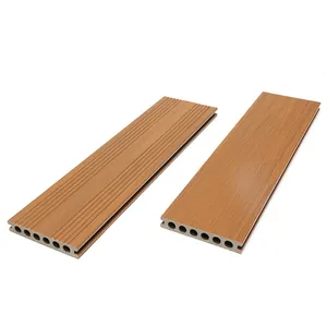 Produsen dan pemasok kolam tidak ada deformasi 3D kayu timbul dalam 150*40Mm lantai Decking menyatu warna