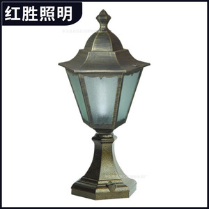 โคมไฟเสาอลูมิเนียมอัลลอยด์ LED E27 แบบกึ่งฝังสำหรับสวนกลางแจ้ง ลานบ้าน - Product Image 5