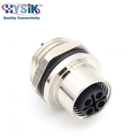 Connecteur à souder M12 S codé 3+PE IP67 63V, prise circulaire mâle pour alimentation industrielle