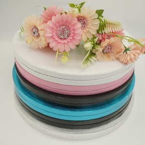 Plateau à gâteau rond et rectangulaire en carton ondulé blanc de 4, 6, 8, 10, 12, 14 pouces, prix de gros, lot de 5 plateaux à gâteau dorés - Product Image 4