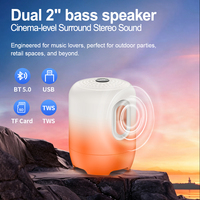 Mini Altavoz LED Portátil de Moda con Radio FM, Ranura para Tarjeta TF y Entrada AUX, Divertido Regalo Electrónico para Niños y Adultos