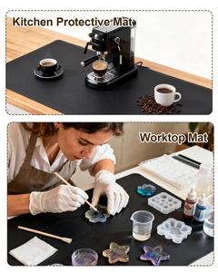 Silicone Crafting Mat 32Inx24Inx1.2mm Non-Stick Heat Resistant Standard Grade Food Grade Dishwasher Safe Molding Desk <b>Protector</b> - Product Image 4