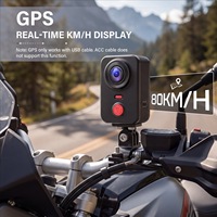 Caméra de tableau de bord pour moto 2K, double objectif, étanche, HD, portable, sans écran, WiFi, GPS, enregistreur de conduite