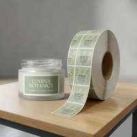 Autocollants en vinyle imprimés sur mesure, imperméables, avec logo - Autocollants adhésifs pour soins de la peau, crème pour le visage, cosmétiques