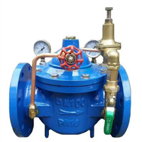 Vanne de réduction de pression d'eau pilotée 200X, réglable, pour contrôle hydraulique incendie, DN100 DN150 DN200 DN250