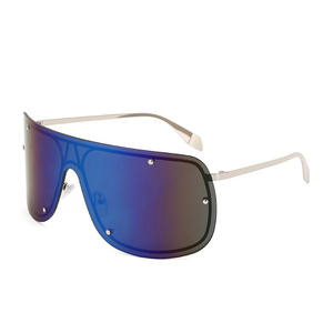 Surdimensionné <span class=keywords><strong>Steampunk</strong></span> sans monture carré femmes hommes lunettes de soleil grand cadre 2024 nouvelle marque de luxe une pièce lunettes lunettes de soleil pour femme - Product Image 3