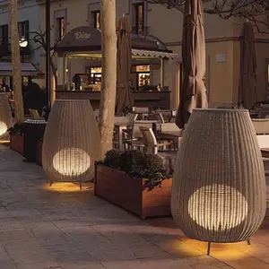Nordic Designer Tuin Solar Lights Outdoor Led Waterdichte Elektrische Zonne-Energie Tuin Rotan Verlichting