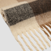 Écharpe Châle Chaud à Carreaux en Pashmina Épais et Oversize, Design Contracté, Automne Hiver, 40x200cm, 350g pour Femme
