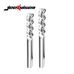 Jeekvisen Customizable 3-Edge Long Carbide End Mill 4mm Shank Diameter Coated <b>CNC</b> Tools for Aluminum & Metal Milling <b>Cutter</b> - Product Image 3