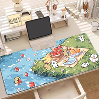 Tapis de souris POP MAT à motif de chien de dessin animé avec lignes épaissies, tapis de bureau par sublimation thermique en stock