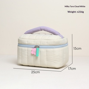 Nouvelle Trousse de Maquillage Matelassée Souple pour Femmes, Grande Capacité Personnalisable, Sac de Rangement Portable pour Articles de Toilette de Voyage - Product Image 4