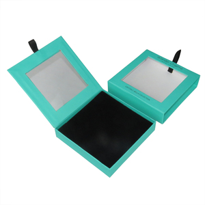 Boîte cadeau rigide en papier carrée personnalisée en trois parties avec insert en velours pour bijoux, petite boîte d'emballage pour bagues - Product Image 3