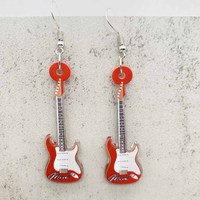 Nouvelles boucles d'oreilles en acrylique pour guitare électronique, boucles d'oreilles en acrylique personnalisées pour instrument de musique hip-hop à la mode
