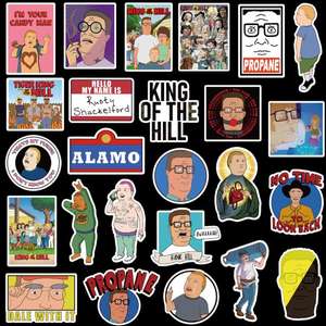 ملصقات ZY0579C <span class=keywords><strong>King</strong></span> of the Hill، 50 قطعة، ملصقات فينيل مقاومة للماء بتصميم أنمي لزجاجات المياه والدراجات والأمتعة ولوح التزلج للفتيات المراهقات - Product Image 3