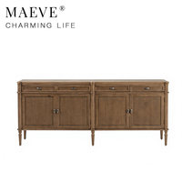 Buffet en bois massif fait main, durable, style luxe léger, moderne et antique, pour salle à manger, salon, hôtel