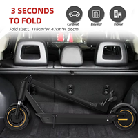 Scooter Eléctrico Potente de 500W, Disponible en UE, Alemania y Reino Unido, con Capacidad de Subida de 30 Grados, Luces LED, Neumáticos de 10 Pulgadas, Velocidad de 35KMH, Plegable