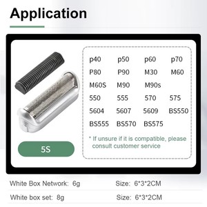 Replacement Washable Waterproof Foil Shaver Head Compatible for <strong>Braun</strong> 5S Mesh Blade USB Rechargeable Li-ion <strong>Trimmer</strong> Body Face - Product Image 5