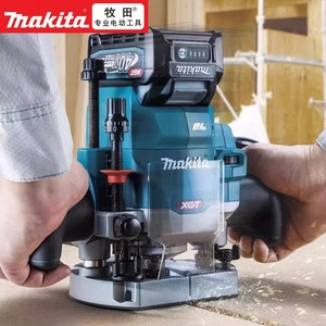 Fresadora de Madera Makita 40V XGT, Herramienta Eléctrica Recargable de Grado Industrial sin Escobillas para Ranurado, Recorte y Grabado - Product Image 1