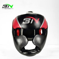 Casque de boxe en gros BN, réglable, en PU, protège-tête de boxe, casque souple pour l'entraînement et le combat de Muay Thai et de MMA