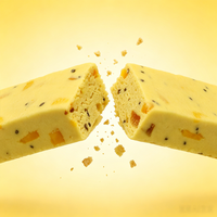 Barre protéinée au lait de soja et mangue avec protéines végétales, pois, amandes, avoine et graines de chia, marque privée OEM
