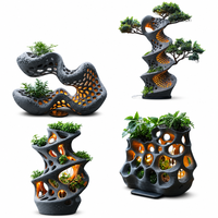 Ornement de micro-paysage de bureau personnalisable en impression 3D, design moderne, pot de fleurs, décoration pour la maison et le bureau