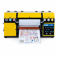 Imprimante textile UV DTF A3 à double tête XP600 avec laminateur automatique CMYK+W+Vernis, estampage à chaud or, réservoir d'encre rechargeable 300 mm