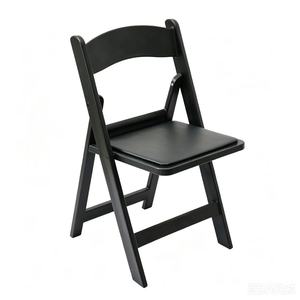 High Quality Black Folding Resin <b>Chair</b> for Outdoor and Hotel Events Waterproof Wholesale Sale - Product Image 1