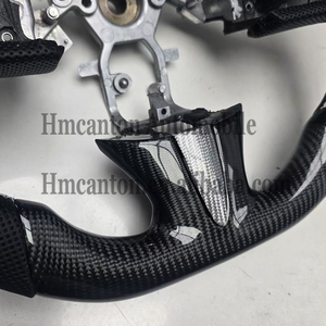 พวงมาลัยรถยนต์แบบมีรูพรุนหนังคาร์บอนไฟเบอร์สำหรับ Infiniti พวงมาลัยรถยนต์ Q60 Q50l Q50 - Product Image 3