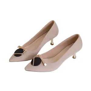 Hot selling women high quality high thin heel shoes ladies pumps