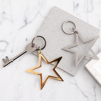 Porte-clés en acier inoxydable avec breloque cœur et étoile, gravure personnalisée citation inspirante, cadeau durable pour les êtres chers