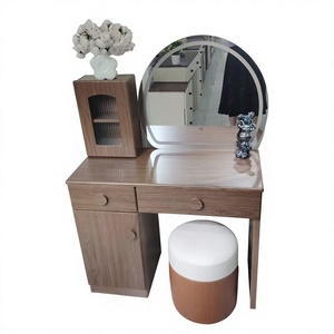 Dresser table with led Mirror with Light <b>Makeup</b> Desk Latest Trendy Mirror <b>Makeup</b> Table Set Bedroom Furniture - Product Image 1