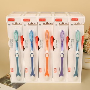 Brosse à dents à poils doux, manuelle, pour adultes, utilisation en voyage, boîte de 30 pièces, jetable - Product Image 3