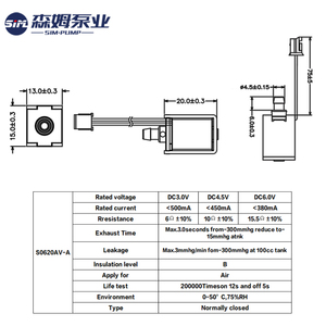 Válvula Solenoide de CC 3.7~12V Personalizada de Fábrica - Válvulas de Aire de -400mmHg para Dispositivos Médicos OEM ODM - Product Image 6