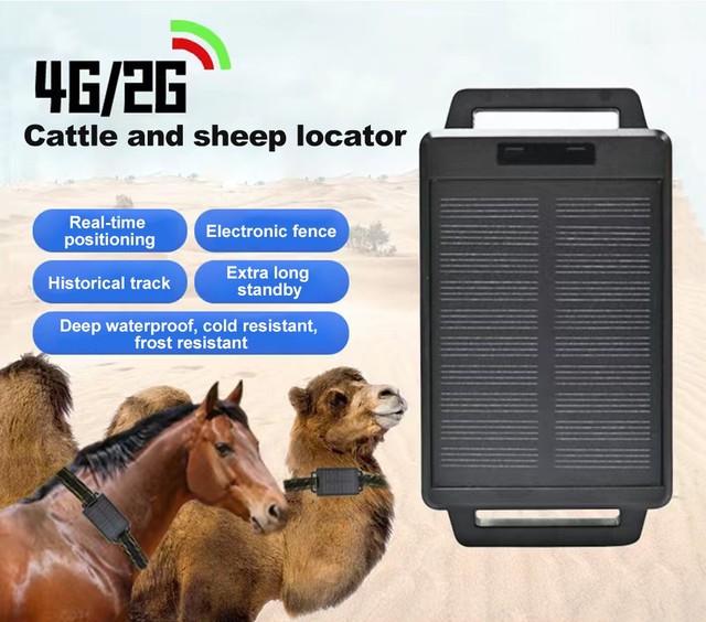 Solar Powered 4g 2g GPS Tracker Remove Alarm GPS Locator Sheep Cow Cattle Solar GPS Collar
