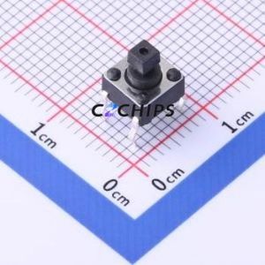 TC-6610-7.3-260G Tactile Switch Through hole-4P,6x6mm Switch Single Pole Single Throw Round Button 2.6N Through Hole - Product Image 1
