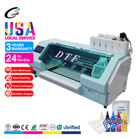 Untuk Fcolor A3 pencetak Inkjet DTF Digital otomatis 35cm XP600 kepala cetak kondisi baru 1 tahun untuk pencetakan stiker pakaian