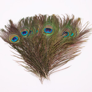 25-30Cm Peacock Lông Tự Nhiên Handmade Tự Làm Thủ Công Mỹ Nghệ Hoa Sắp Xếp Trang Trí Bán Buôn - Product Image 5