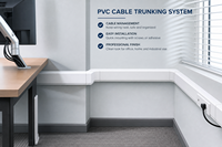 Goulotte de câblage en PVC pour dissimuler les fils, idéale pour les bureaux de gaming et les configurations multi-écrans
