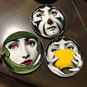 Assiette murale Milan de 8 pouces de style européen, artisanat en céramique, assiette décorative pour la maison, <span class=keywords><strong>visage</strong></span> humain, assiette d'art pour hôtel - Product Image 1