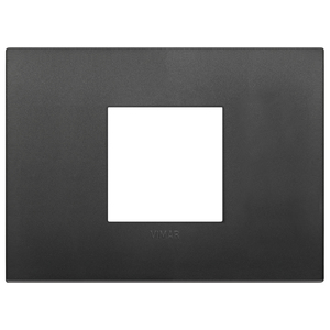 Vimar Classic 2M Placca Centrale Nera 12.2x9cm Copertura per Presa a Muro - Product Image 1