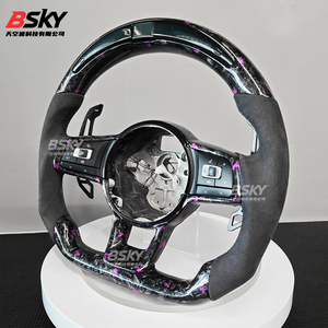 Nuevo volante <span class=keywords><strong>de</strong></span> cuero <span class=keywords><strong>de</strong></span> carbono forjado, ajuste personalizado para Volkswagen R-Series Passat Golf Jetta Tiguan Polo <span class=keywords><strong>Bora</strong></span> Arteon - Product Image 2