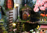 Jouet créatif DIY pour filles, maison de fleurs, modèle d'assemblage 3D fait main (Forest Whisper - avec boîte à musique)