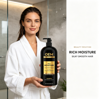 Shampoo réparateur hydratant à étiquette privée OEM, équilibrant le cuir chevelu, contrôlant l'excès de sébum, lotion pour le lavage des cheveux pour utilisation en salon et spa