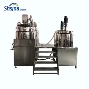 Vacuum Homogenizing Emulsifier shaving cream making machine price of liquid soap making machine facial cream making