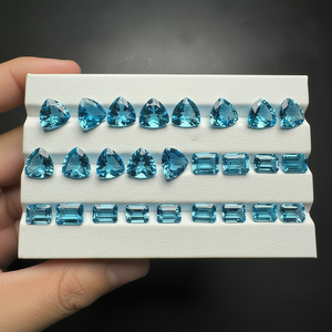 Piedra preciosa llamativa de Topacio Azul suizo Piedra preciosa de alta calidad Tamaño de elección múltiple Piedra preciosa de topacio cultivada en laboratorio Precio al por mayor Piedra preciosa - Product Image 1