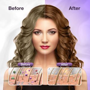 Leorx 3 in 1 Shampoo Colorante per Capelli Castani, Colorazione Semi-Permanente Istantanea a Base di Erbe, Unisex, 500 ml, Ingredienti Naturali - Product Image 2